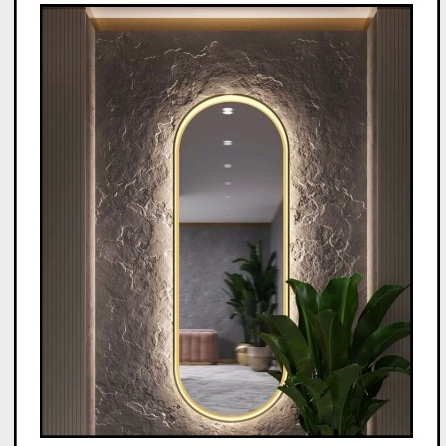 70X170CM | OVAL BOY | DOKUNMATİK TUŞLU AYNA